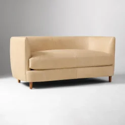 West Elm Silvan Leather Loveseat (60")
