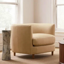 West Elm Silvan Leather Tub Chair