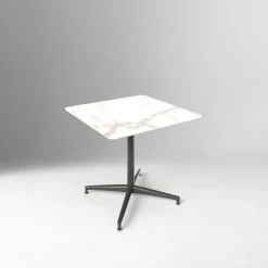 West Elm Simii Trellex Square X-Base Marble Table