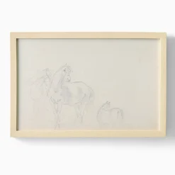West Elm Sketched Horses Framed Wall Art