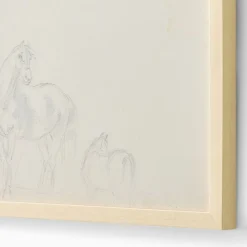West Elm Sketched Horses Framed Wall Art
