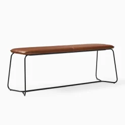 West Elm Slope Leather Dining Bench (52")