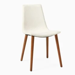 West Elm Slope Upholste Dining Chair - Wood Legs