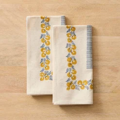 West Elm Soil to Studio Mehak Block-Printed Cotton Napkins (Set of 2)
