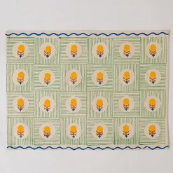 West Elm Soil to Studio Namita Block-Printed Cotton Table Placemats (Set of 2)