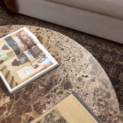 West Elm Solara Round Marble Coffee Table (50")