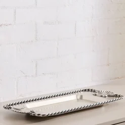 West Elm Solei Metal Rectangle Tray & Cheese Board