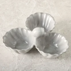 West Elm Solei Terracotta Triple Condiment Bowl