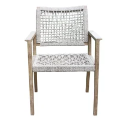 West Elm Solid Eucalyptus Outdoor Dining Armchair (Set of 2)