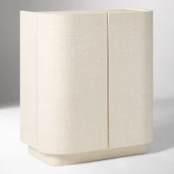 West Elm Solstice Painted Raffia Cabinet (28")
