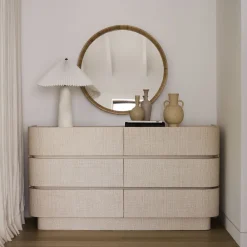 West Elm Solstice Painted Raffia 6-Drawer Dresser (60")
