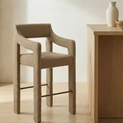 West Elm Solwyn Upholstered Counter Stool