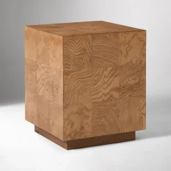West Elm Somerset Burl Side Table (17")