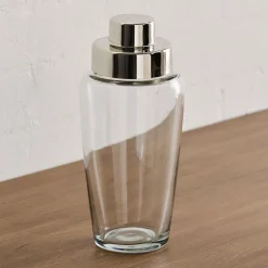 West Elm Soro Metal & Glass Cocktail Shaker