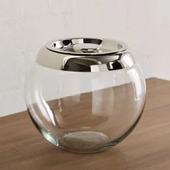 West Elm Soro Metal & Glass Ice Bucket