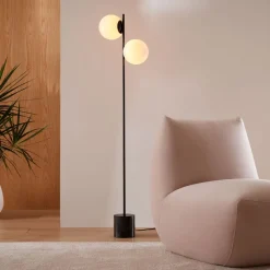 West Elm Sphere & Stem 2-Light Floor Lamp (62")