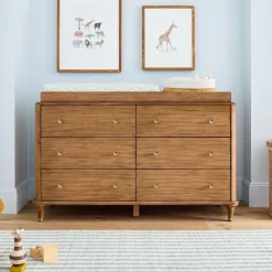 Kids West Elm Sprig 6-Drawer Wide Dresser with Removable Topper (58")