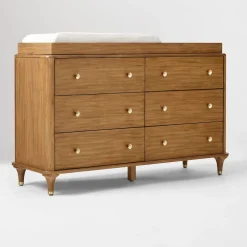 Kids West Elm Sprig 6-Drawer Wide Dresser with Removable Topper (58")