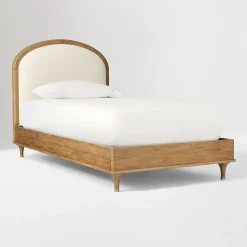 Kids West Elm Sprig Wood & Upholstered Bed