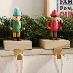 West Elm St. Jude Skier Wood Stocking Holder