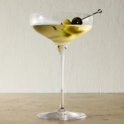 West Elm Starlight Lead-Free Crystal Coupe Glass Sets
