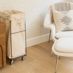 West Elm Steele Canvas Hamper on Wheels
