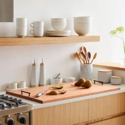 West Elm StoneWon Designs Co. African Mahogany Cutting Board & Noodle Board