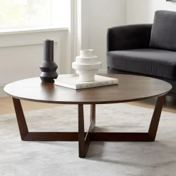 West Elm Stowe Solid Wood Round Coffee Table (–)
