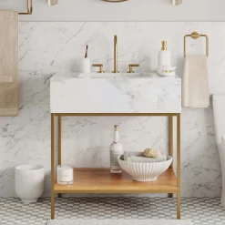 West Elm Streamline Marble Single Bathroom Vanity (31.5")