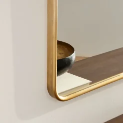 West Elm Streamline Metal Wide Arch Mantel Mirror