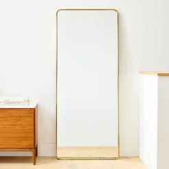 West Elm Streamline Rounded Edge Metal Floor Mirror