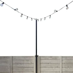 West Elm String Light Pole Stands w/ Mounting Brackets