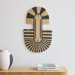 West Elm Striped Wall Mask - Black & Neutral