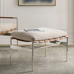 West Elm Stuart Sling Ottoman