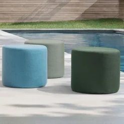 West Elm Sunbrella® Indoor/Outdoor Cast Round Pouf
