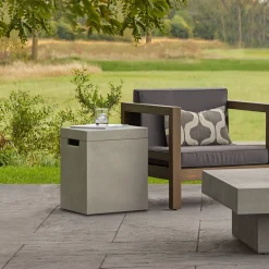 West Elm Sutton Concrete Propane Tank Cover (20")
