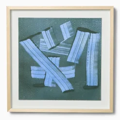 West Elm Swipes of Blue Wall Art