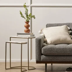 West Elm Sybil Marble Nesting Side Tables (18")