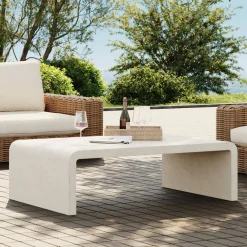 West Elm Syros Indoor/Outdoor Waterfall Coffee Table (44")