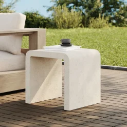 West Elm Syros Indoor/Outdoor Waterfall Side Table (19")
