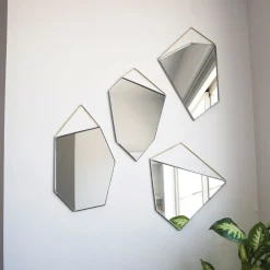 West Elm SZKLO Glass Geo Rock Mirrors