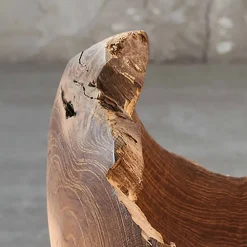 West Elm Takara Teak Wood Live Edge Bowl