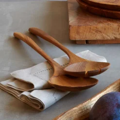 West Elm Takara Teak Wood Salad Servers (Set of 2)