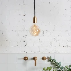 West Elm Tala Pendant w/ Voronoi I Bulb