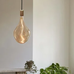 West Elm Tala Wood Pendant w/Voronoi III Bulb