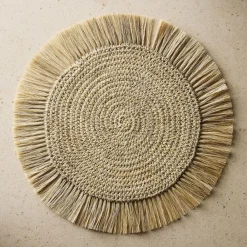 West Elm TALLO de OLIVO Fique Fringe Placemat