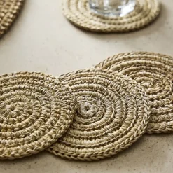 West Elm TALLO de OLIVO Fique Spiral Coasters (Set of 4)
