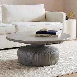 West Elm Tambor Indoor/Outdoor Round Coffee Table (–)