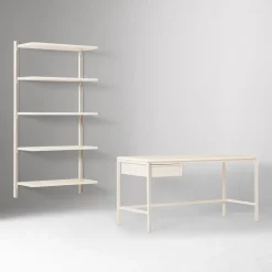 West Elm Tandem Desk (60") & Modular Open Shelf Set