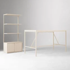 West Elm Tandem Worktable (72") & Free Standing Shelf Set